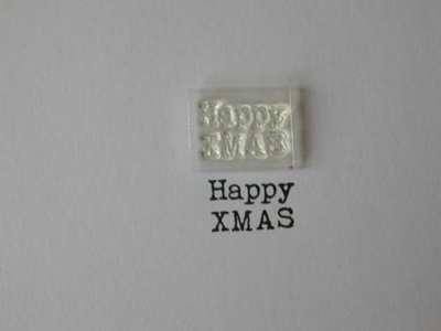 Happy Xmas little typewriter font stamp