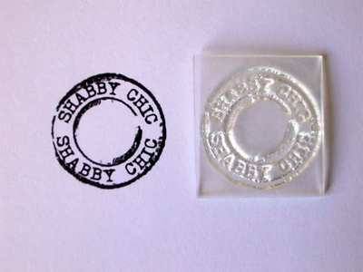 Shabby Chic, grunge circle stamp