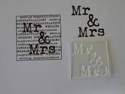 Mr and Mrs stamp, typewriter font 