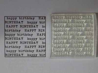 Happy Birthday background text stamp