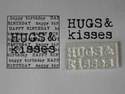 Hugs & Kisses, 2-line typewriter font