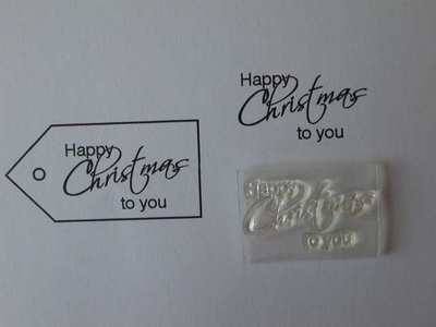 Happy Christmas to You, little script stamp