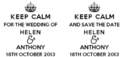 Keep Calm Save the Date personalised stamp