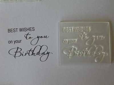 Best Wishes Birthday script stamp