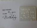 Best Wishes Birthday script stamp