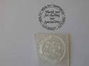 Wedding Favour stamp, 5 Blessings thank you circle