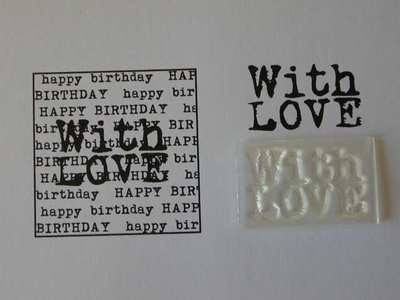 With Love, 2-line typewriter font