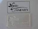 With Sympathy, Deco style framed stamp