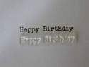 Happy Birthday typewriter stamp