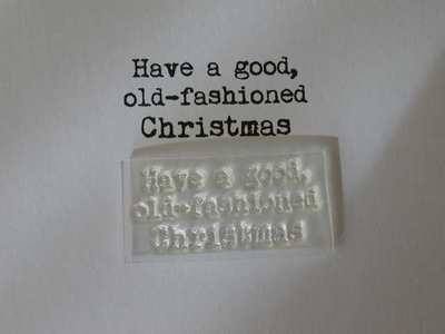 Old fashioned Christmas stamp typewriter font