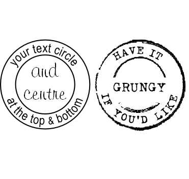 Personalised circle stamp