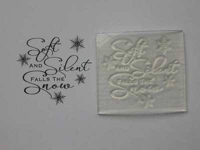 Soft and Silent falls the Snow, Christmas stamp