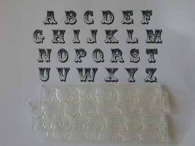 Alphabet stamps, Circus font
