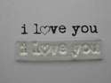i love you, typewriter stamp with heart