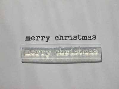 merry christmas typewriter stamp
