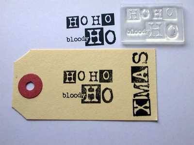 Ho ho bloody Ho, typewriter stamp for Christmas