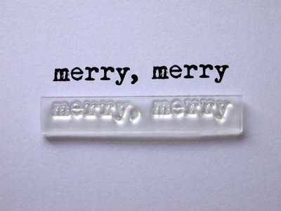merry, merry typewriter stamp