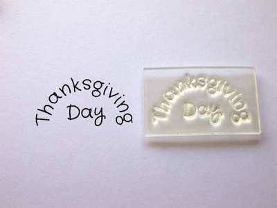 Thanksgiving Day curved stamp