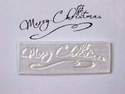 Merry Christmas script stamp with swirl