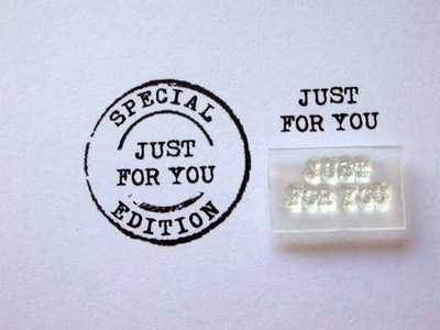 Just for you, little 2 line typewriter stamp