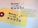 Believe in the Magic, typewriter stamp for Christmas