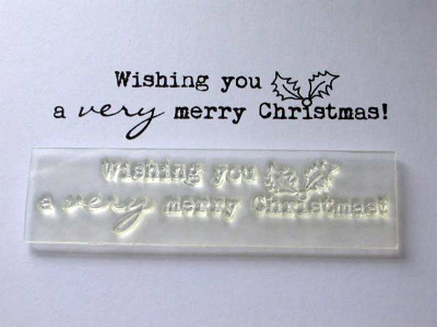 Wishing you a very merry Christmas typewriter stamp