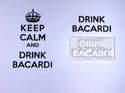 Drink Bacardi, for Keep Calm and, stamp