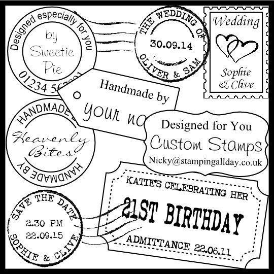 Stampingallday craft clear cardmaking stamps personalised stamps