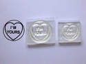 Love Heart stamp, I'm Yours, 1.9cm or 1.5cm
