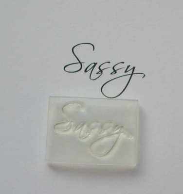 Sassy, stamp