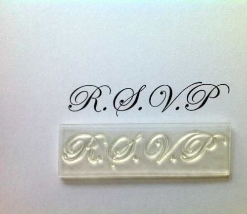 RSVP, upper case stamp