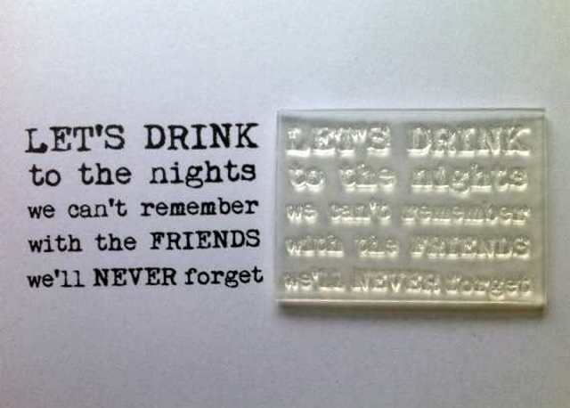 To the nights we can't remember, typewriter verse stamp