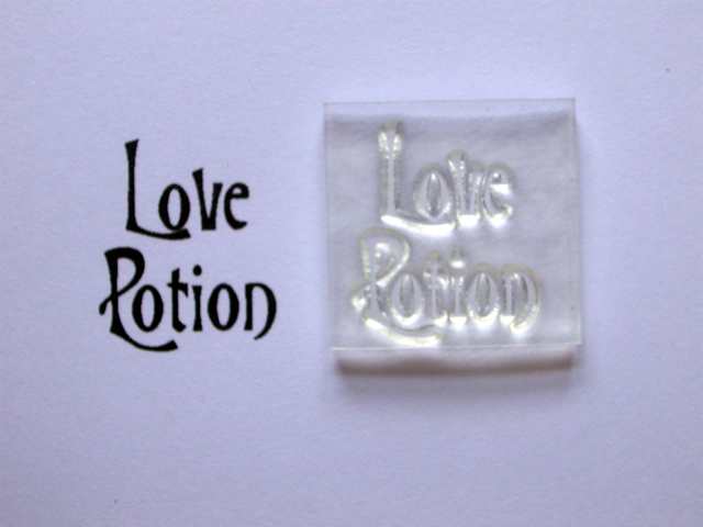 Love Potion, small Victorian style stamp