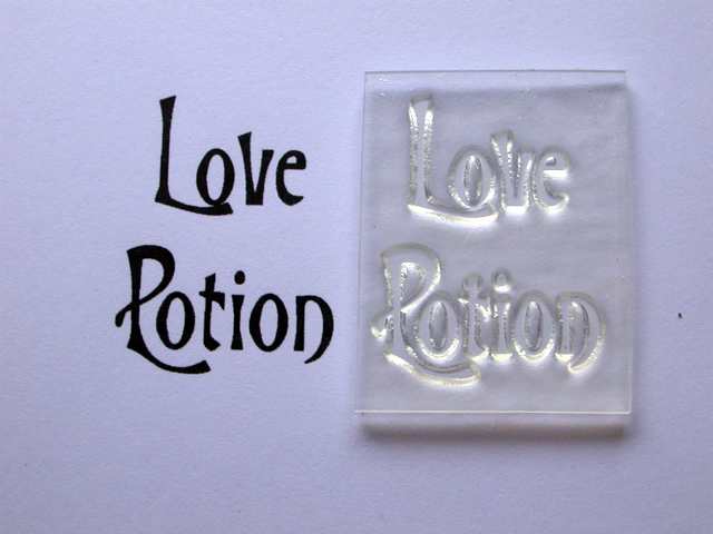 Love Potion, Victorian style stamp