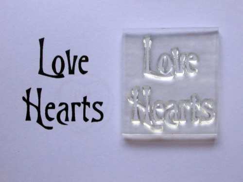 Love Hearts, Victorian style stamp