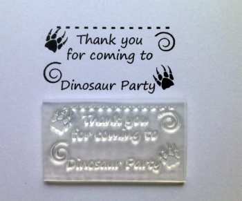 Dinosour Party favour stamp for tags