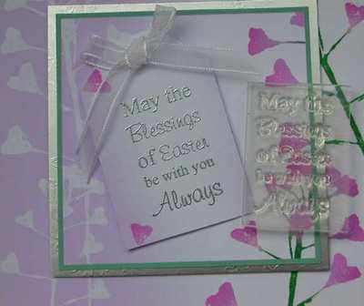 Easter Blessings verse stamp