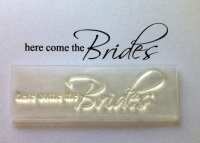 Here come the Brides, girls' wedding stamp