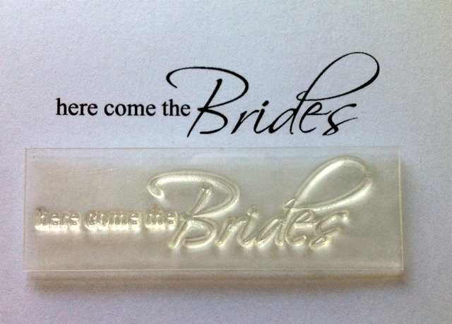 Here come the Brides, wedding stamp