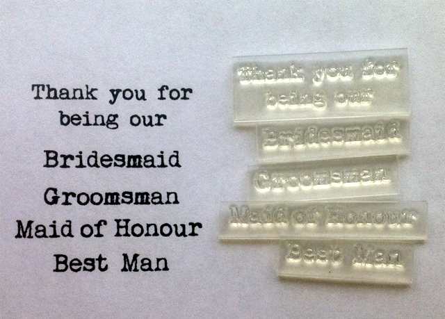 Thank you for being our, Groomsman etc set