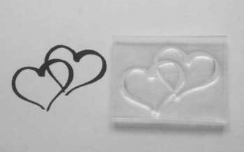 Two Hearts, clear stamp