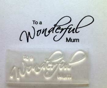 To a Wonderful Mum, script stamp