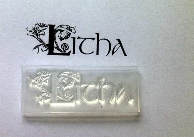 Litha, decorative text stamp