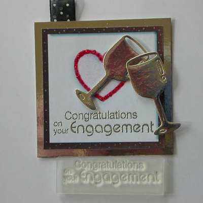 Congratulations on your Engagement stamp, style 2