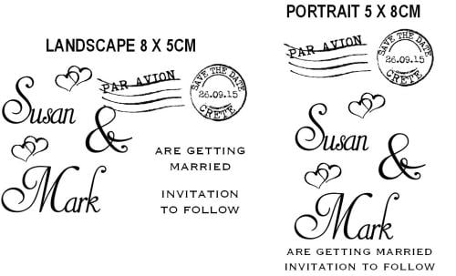 Save the Date custom stamp