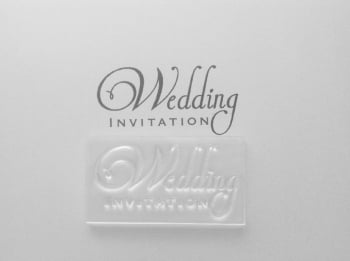 Wedding Invitation, 2 line stamp