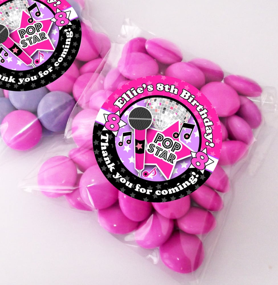 Personalised BIRTHDAY PARTY sweet Treat bags favours KITS x12