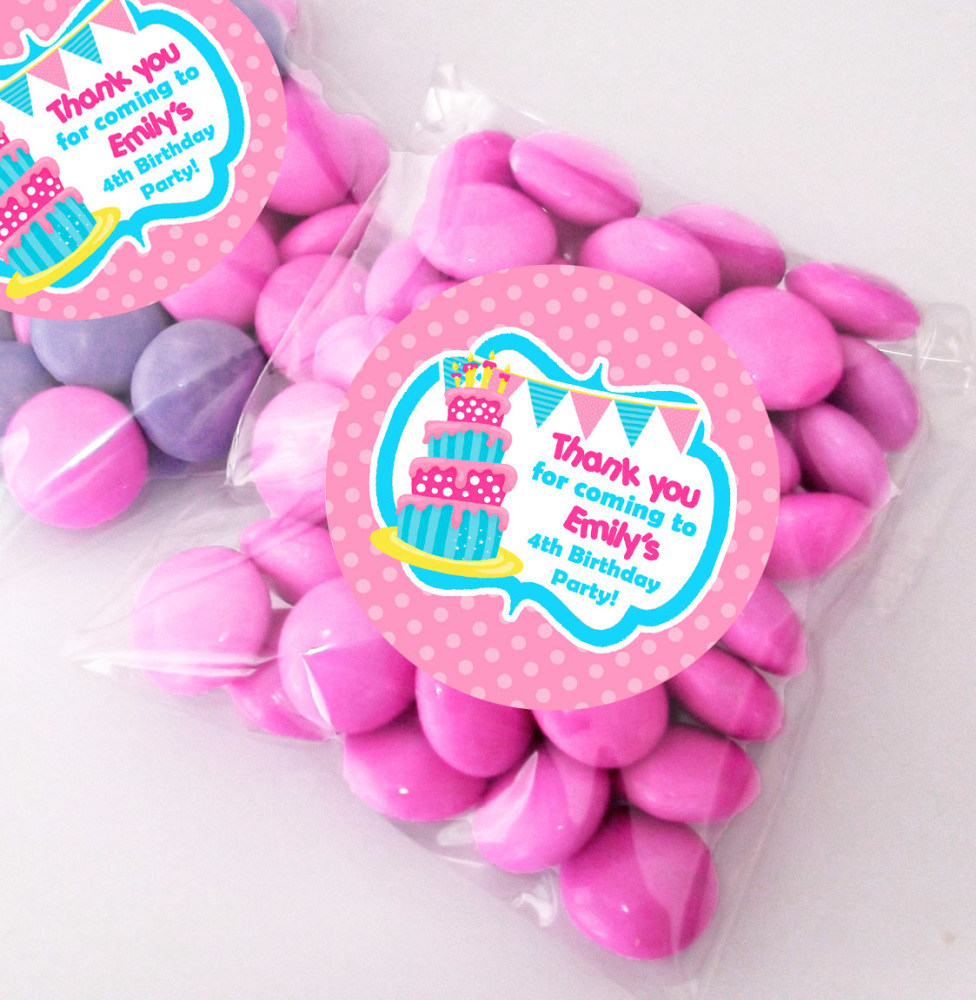 Personalised BIRTHDAY PARTY sweet Treat bags favours KITS x12