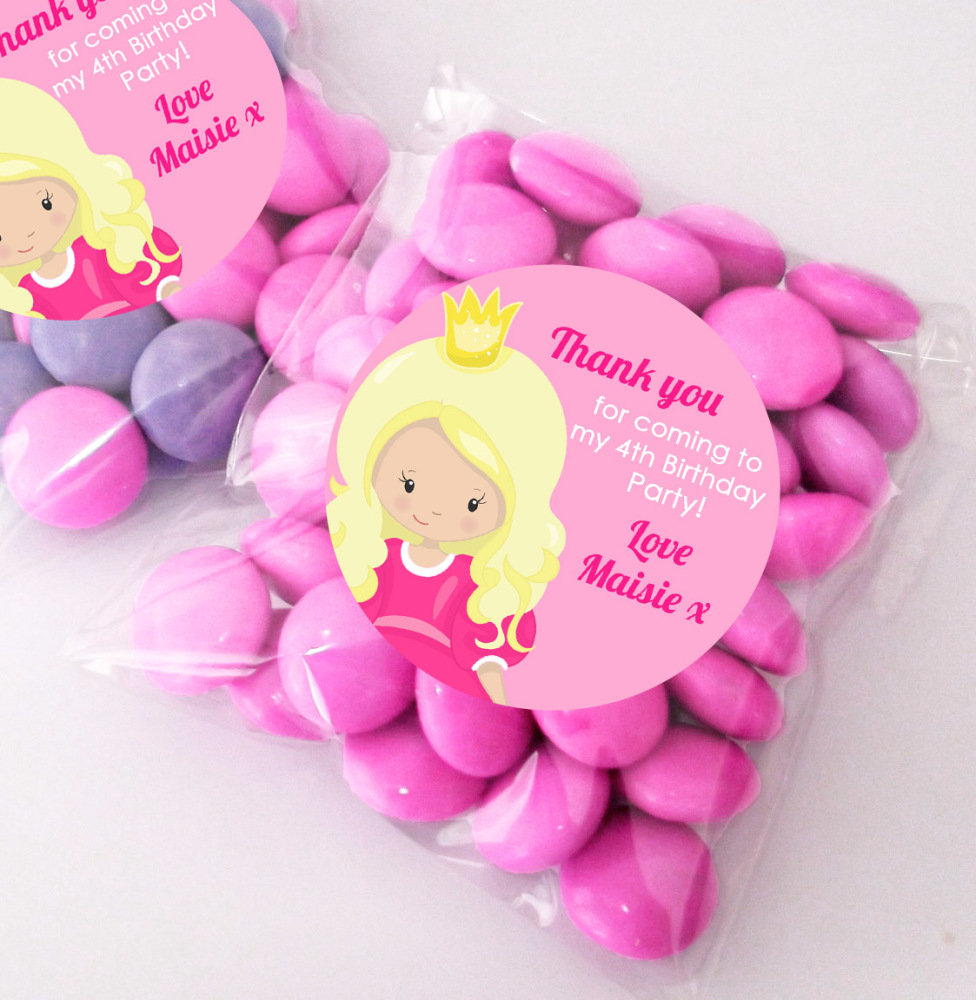 Personalised BIRTHDAY PARTY sweet Treat bags favours KITS x12