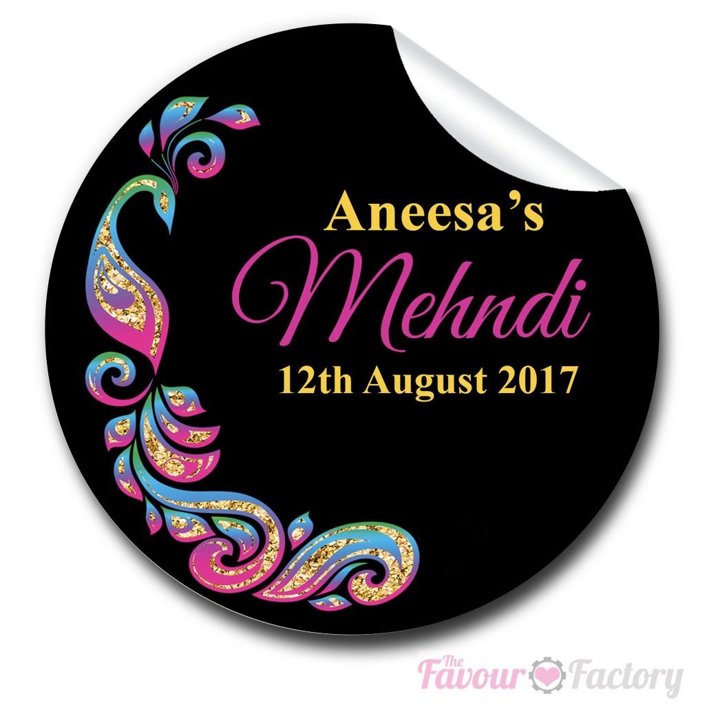 Wedding Celebrations Personalised Favour Stickers, 1xA4 sheet
